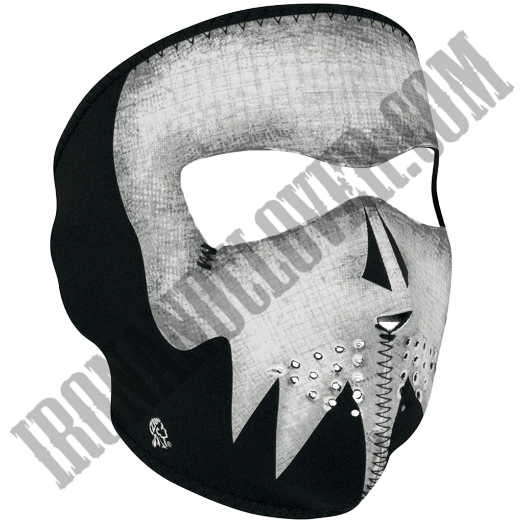 Gray Skull Glow in the Dark Full Face Mask