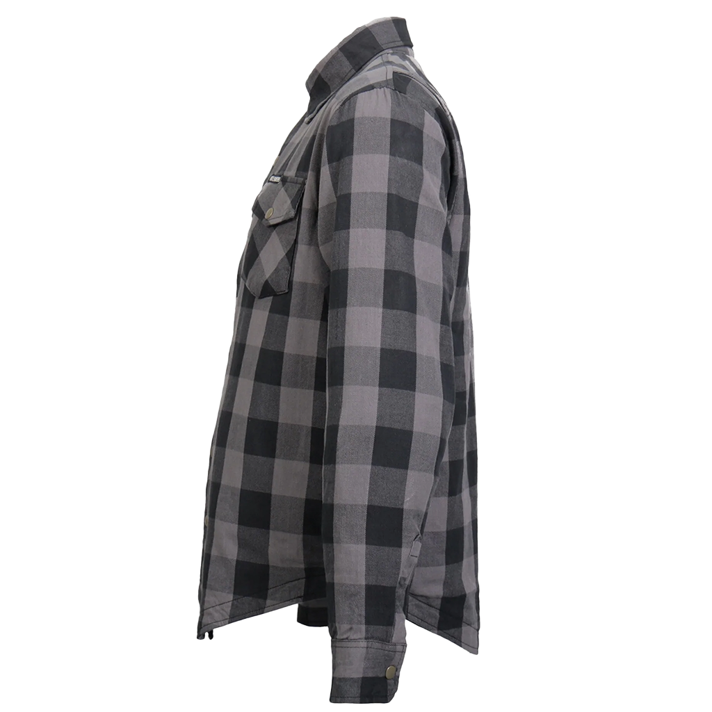 Armored Flannel Jacket in Gray & Black