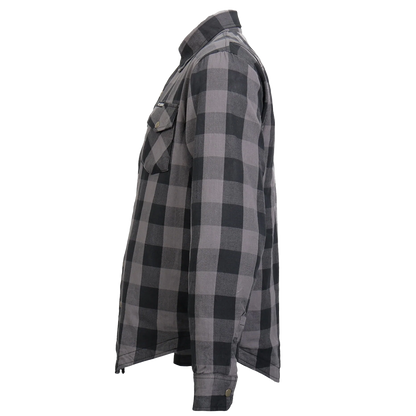 Armored Flannel Jacket in Gray & Black