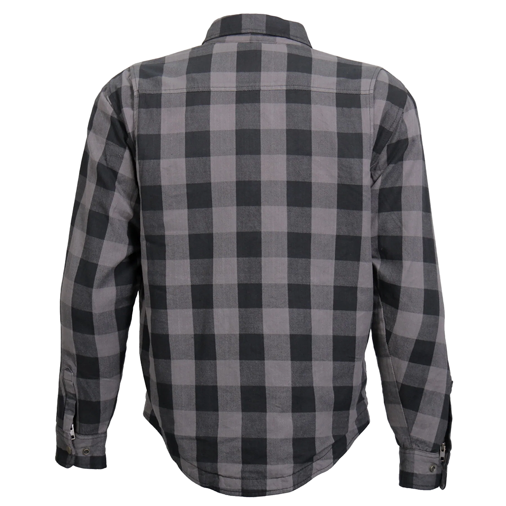 Armored Flannel Jacket in Gray & Black