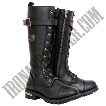 14-Inch Knee-High Riding Boot with Side Zipper