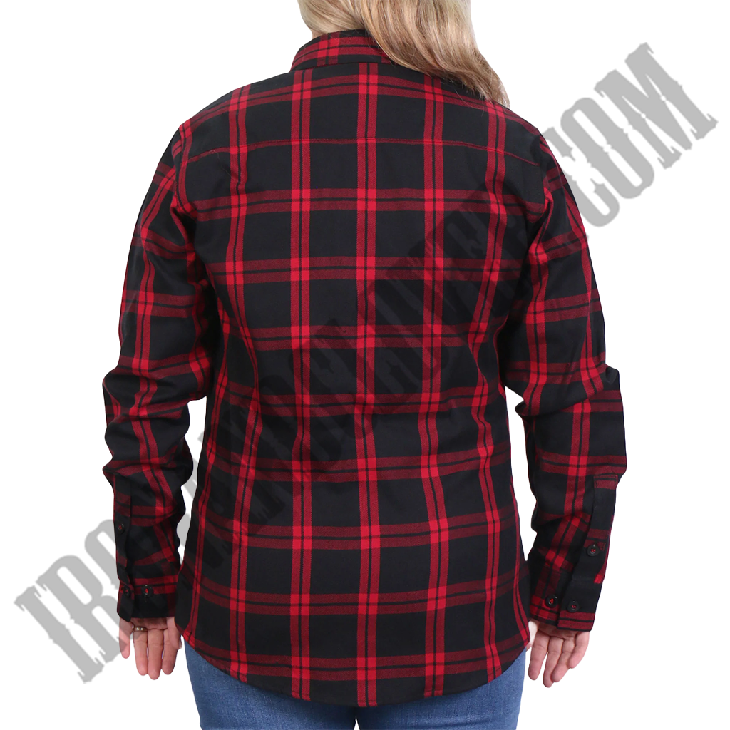 Flannel Shirt in Black & Red