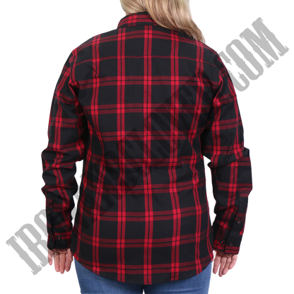 Flannel Shirt in Black & Red