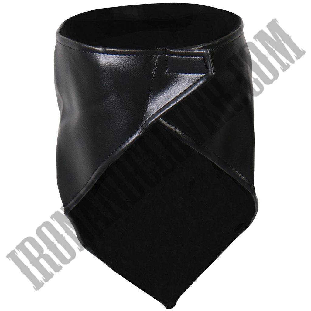 Leather Neck Warmer Skull Face with Fleece Lining