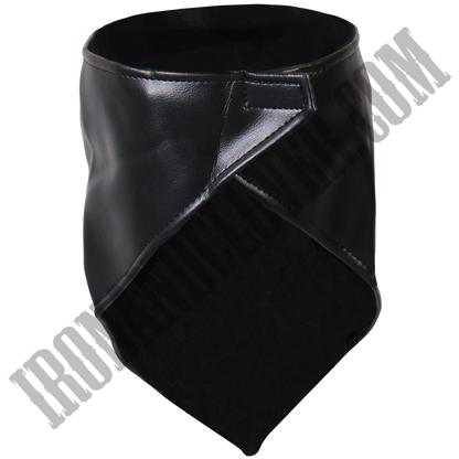 Leather Neck Warmer Skull Face with Fleece Lining