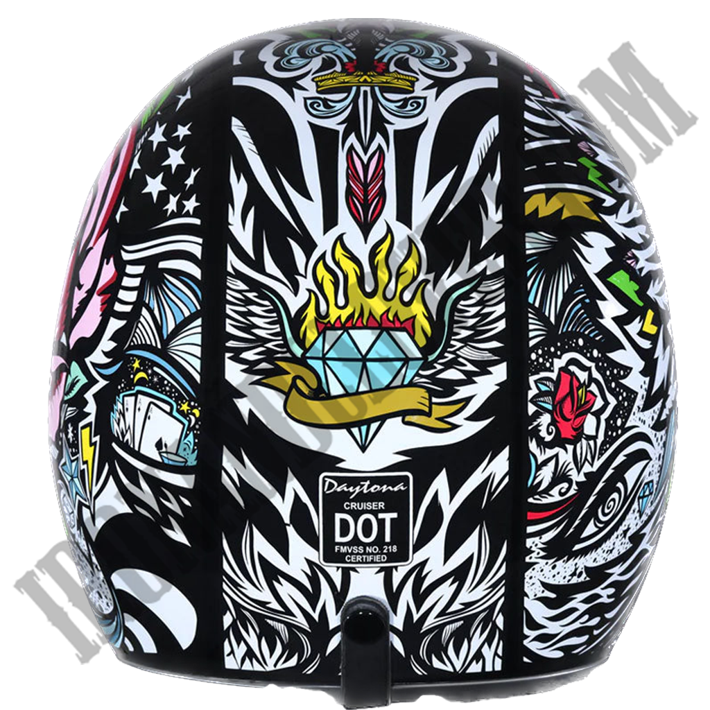 Daytona Cruiser with Visor in Tribal Graffiti