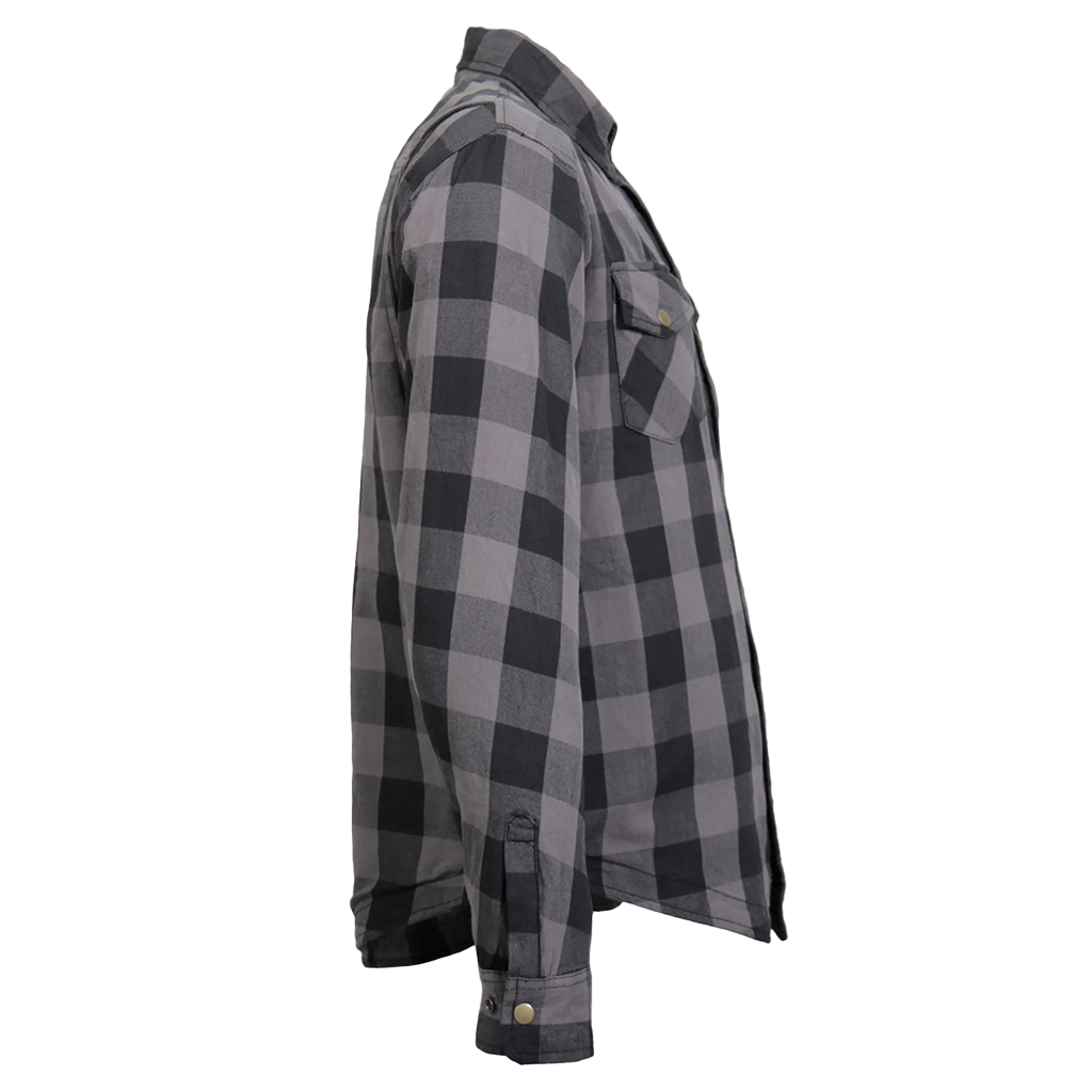 Armored Flannel Jacket in Gray & Black