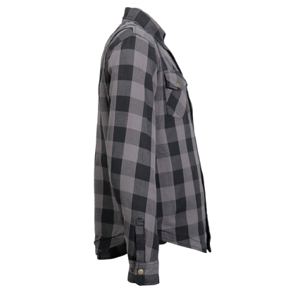 Armored Flannel Jacket in Gray & Black