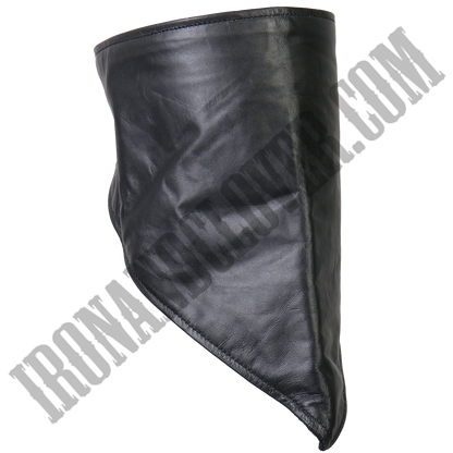 Leather Neck Warmer with Fleece Lining