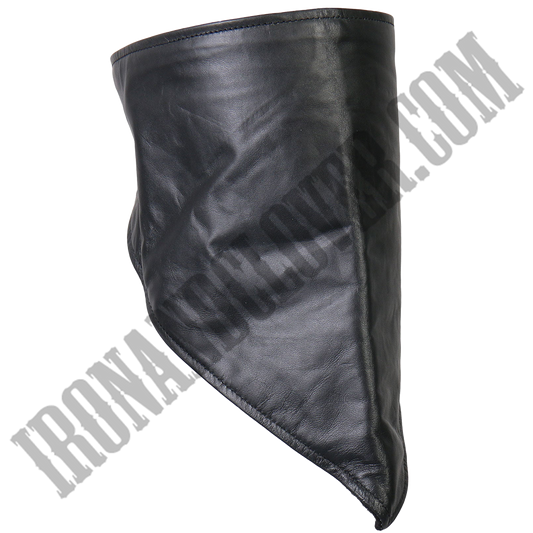 Leather Neck Warmer with Fleece Lining