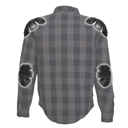 Armored Flannel Jacket in Gray & Black