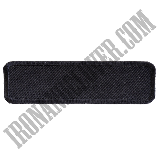 Black 4 Inch Rectangular Blank Patch