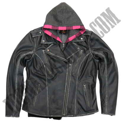 Leather Jacket with Removable Fleece Liner