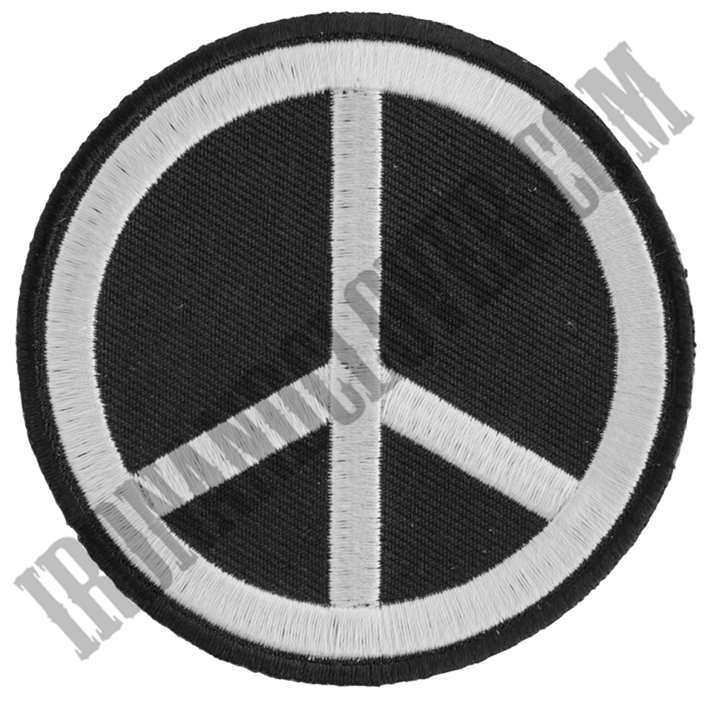 Black White Peace Sign Patch