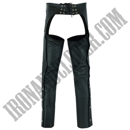 Unisex Basic Coin Pocket Leather Chaps