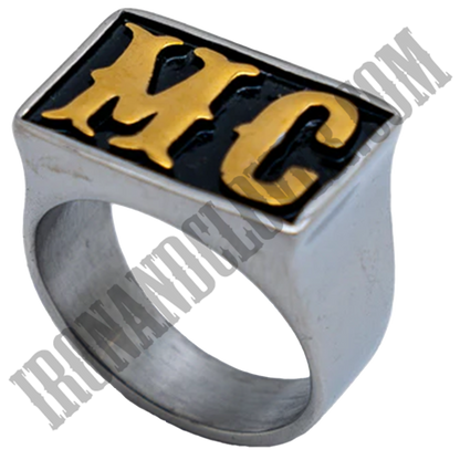 Black & Gold MC Ring