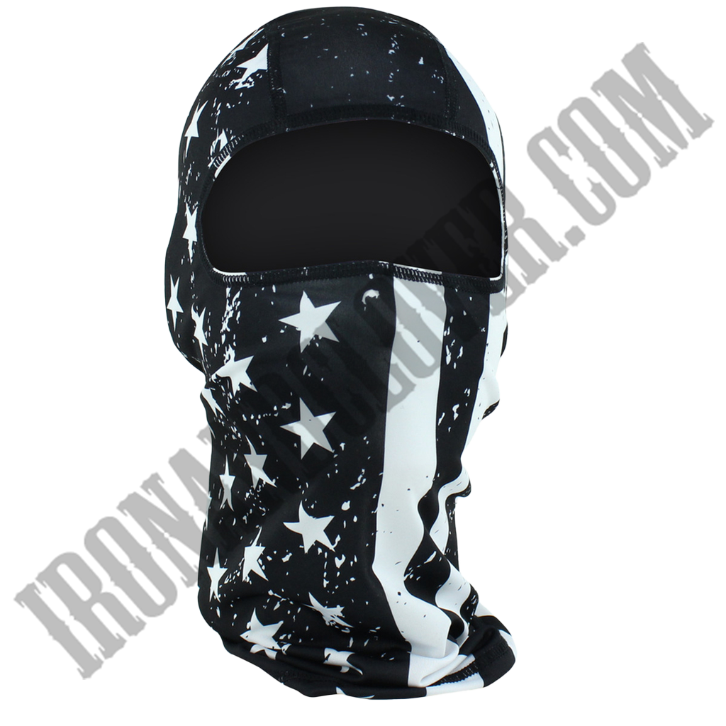 Black & White Flag Polyester Balaclava