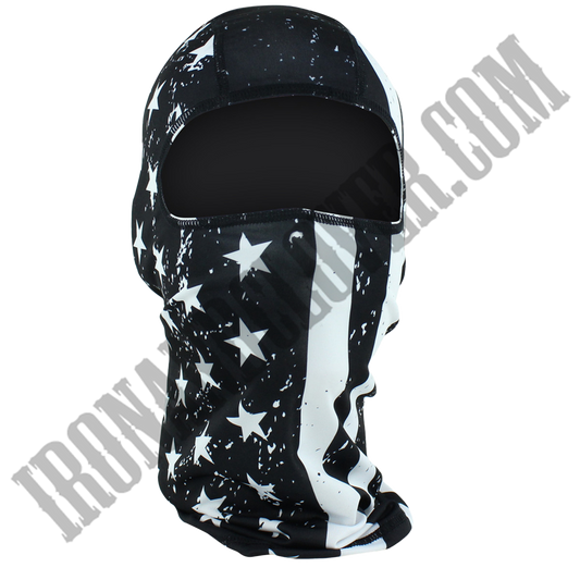 Black & White Flag Polyester Balaclava