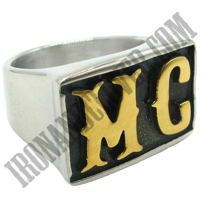 Black & Gold MC Ring