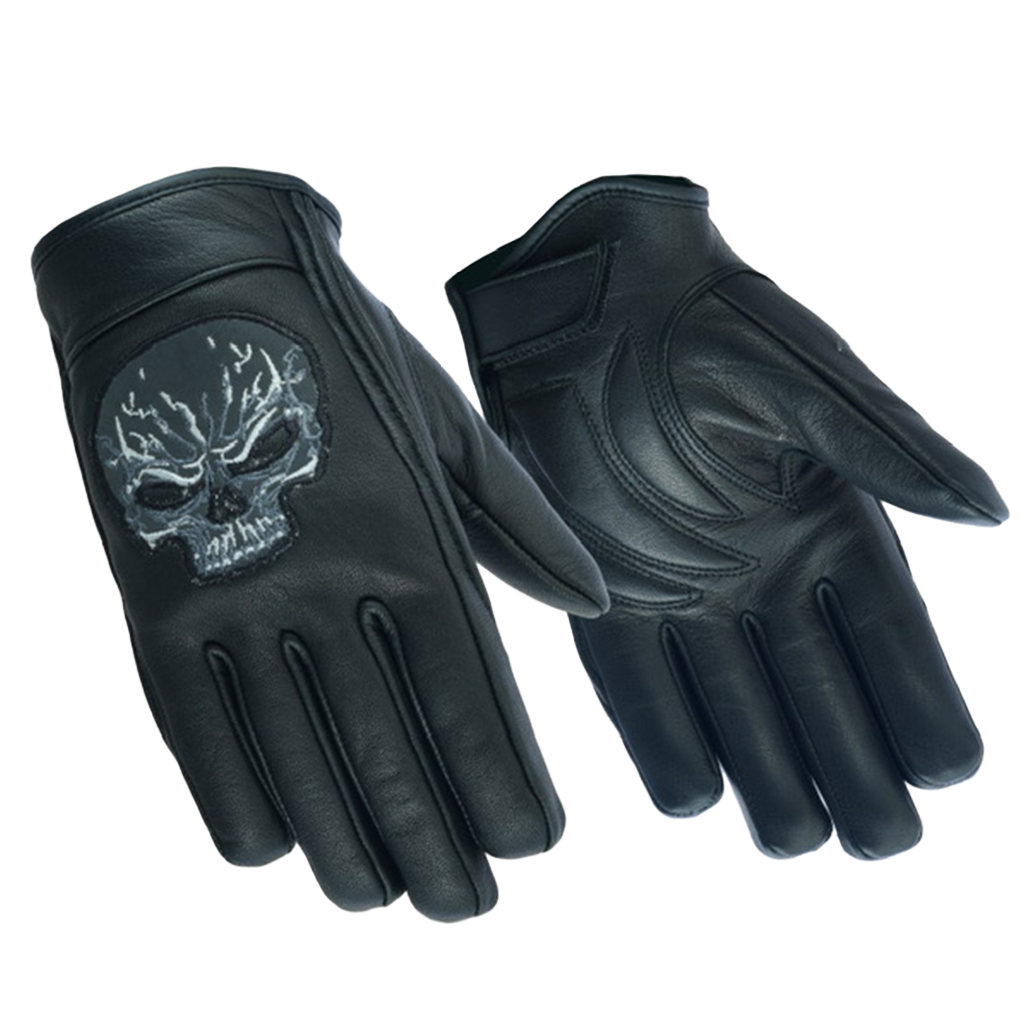 Reflective Skull Short Glove