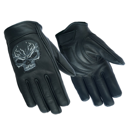 Reflective Skull Short Glove