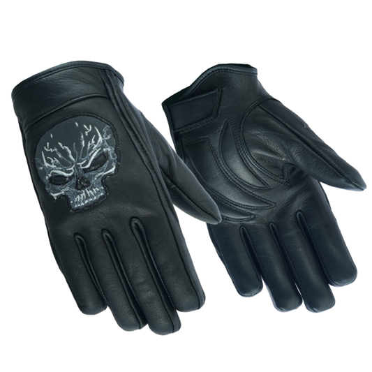 Reflective Skull Short Glove