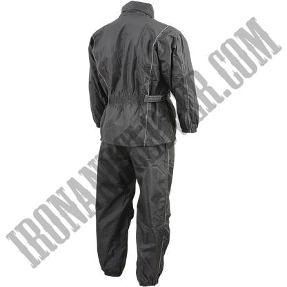 Men's Lightweight Oxford Rain Suit in Black