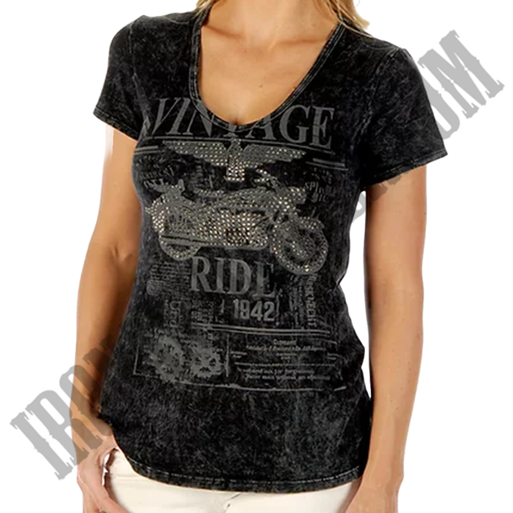 Vintage Ride V-Neck Tee