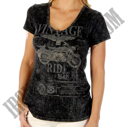 Vintage Ride V-Neck Tee