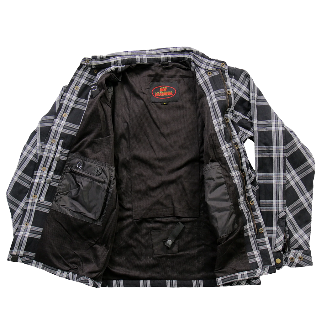 Armored Flannel Jacket in Black & White