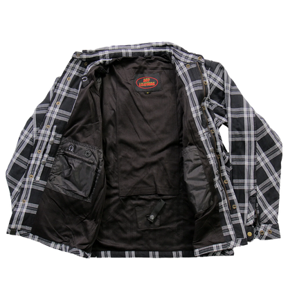 Armored Flannel Jacket in Black & White