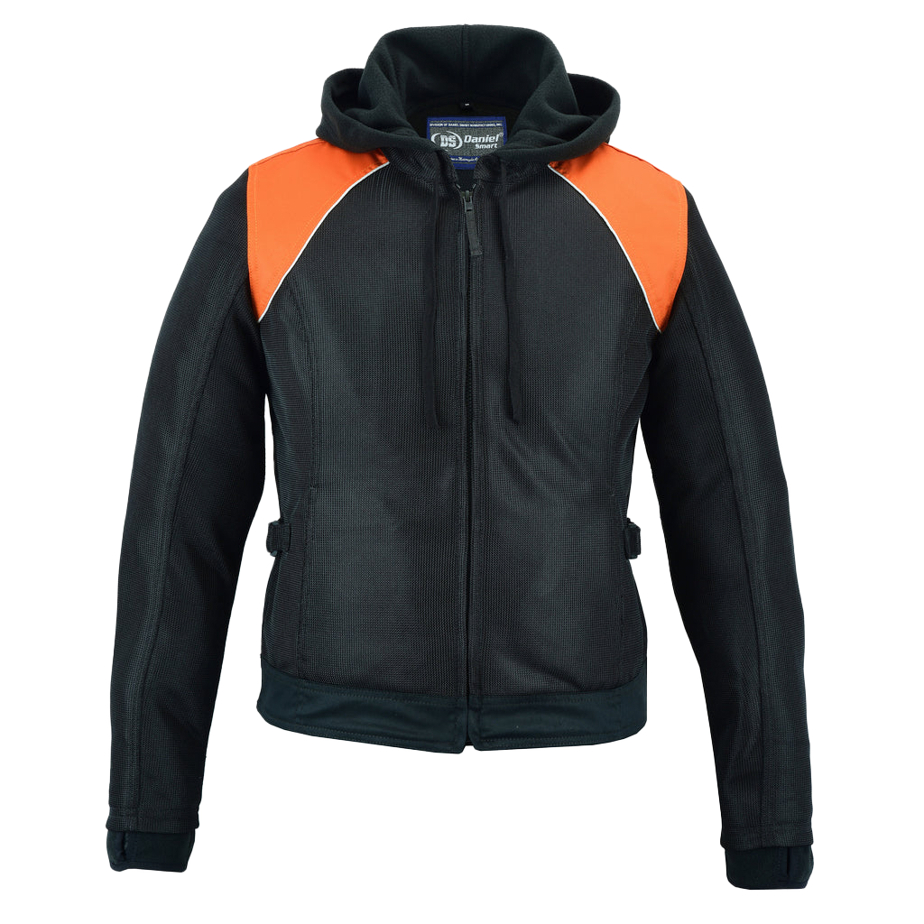 3-in-1 Motorcycle Jacket in Black & Orange