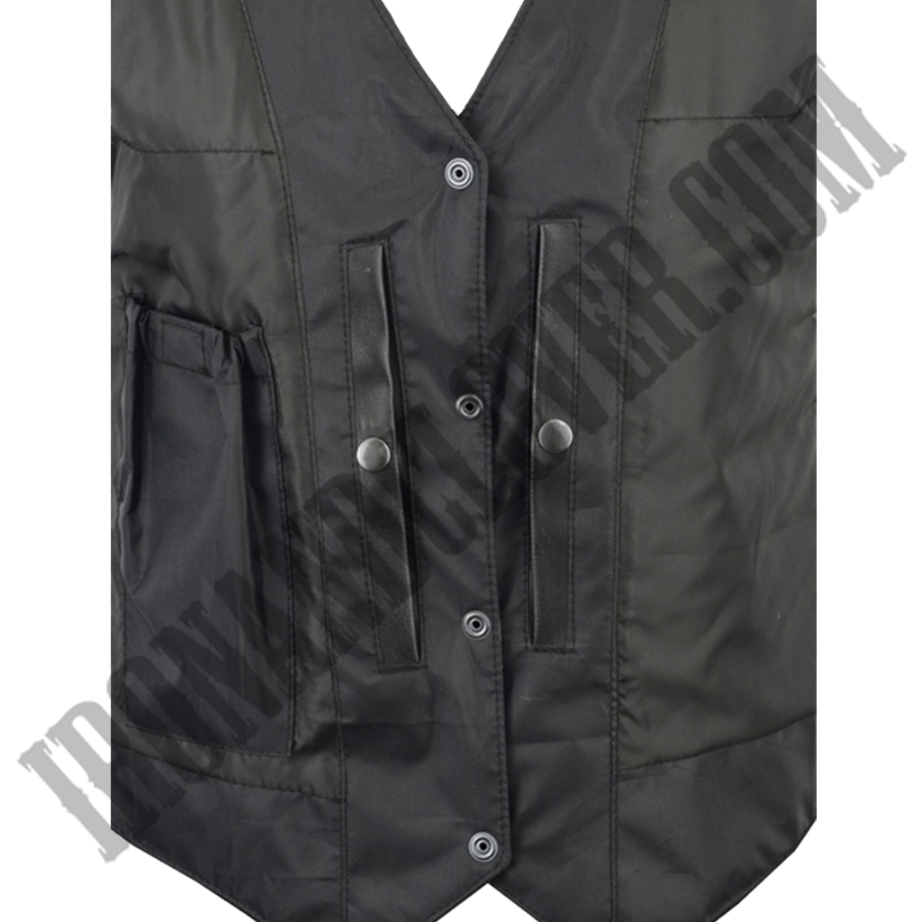 Classic Motorcycle Vest with Side Laces