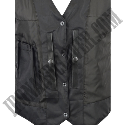 Classic Motorcycle Vest with Side Laces