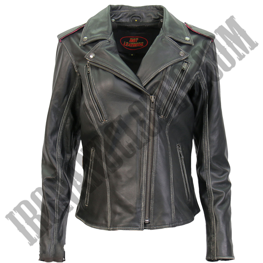 Leather Jacket with Removable Fleece Liner