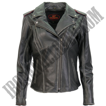 Leather Jacket with Removable Fleece Liner