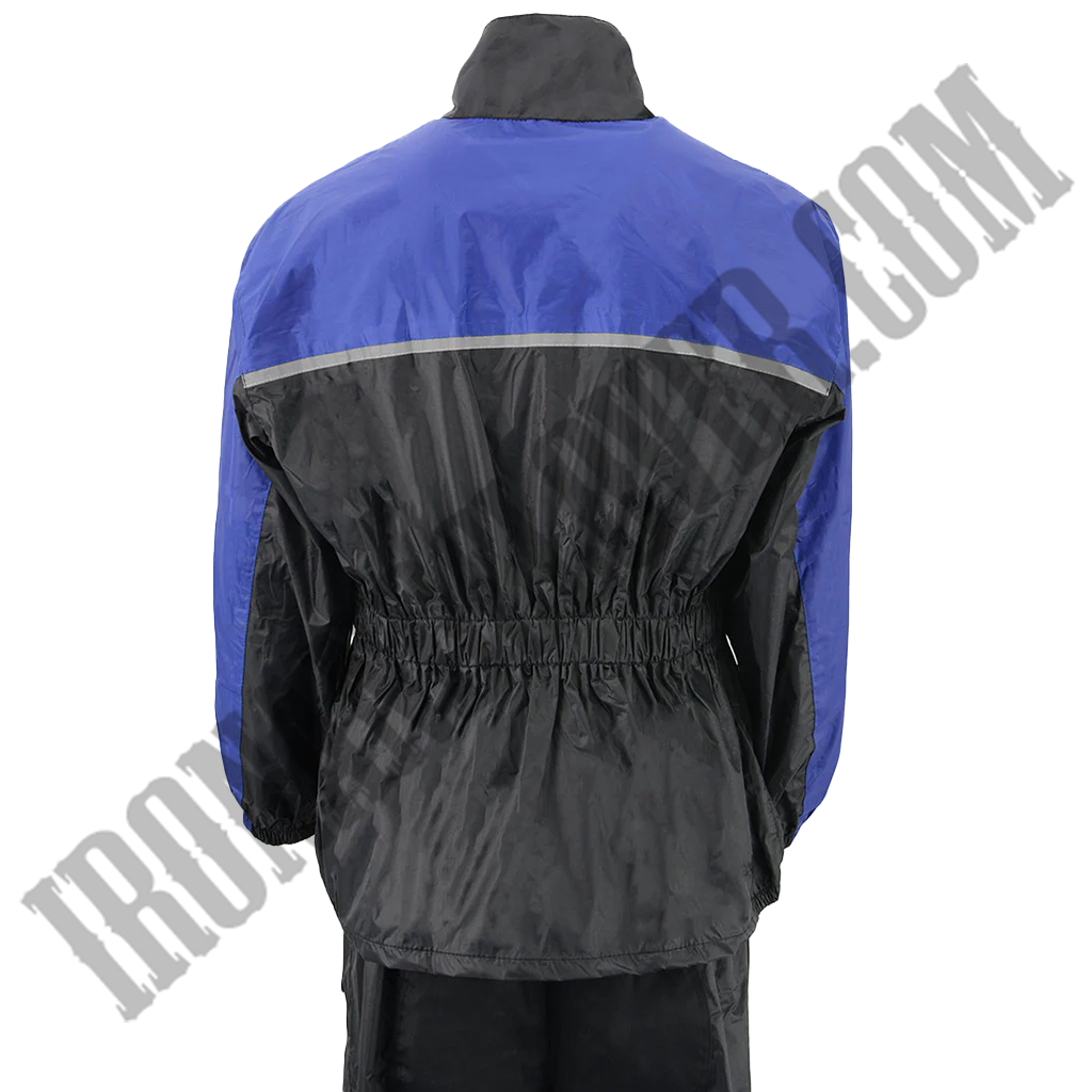 Women's Lightweight Oxford Rain Suit in Blue & Black