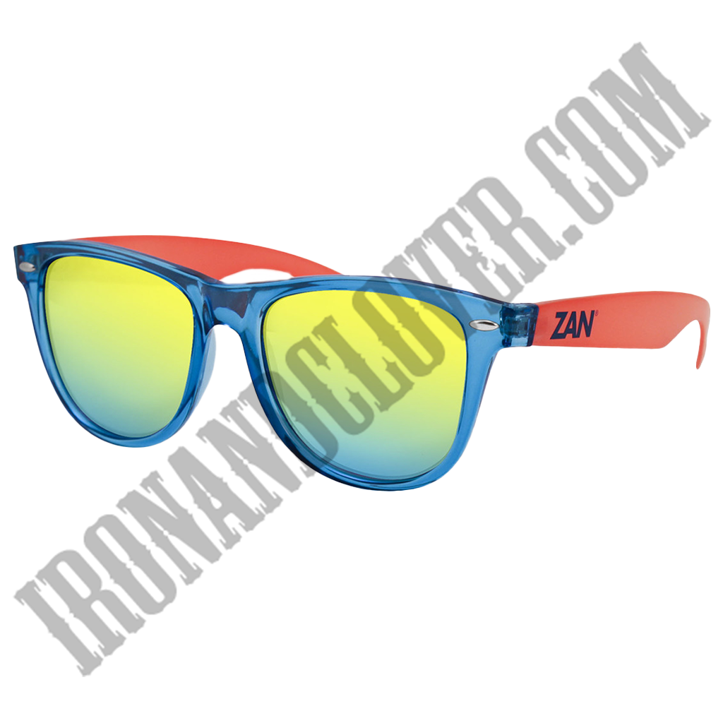 Minty Blue & Orange Frame Sunglasses