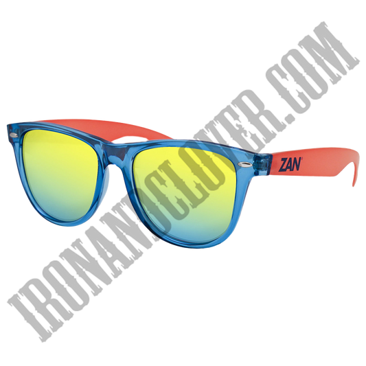 Minty Blue & Orange Frame Sunglasses