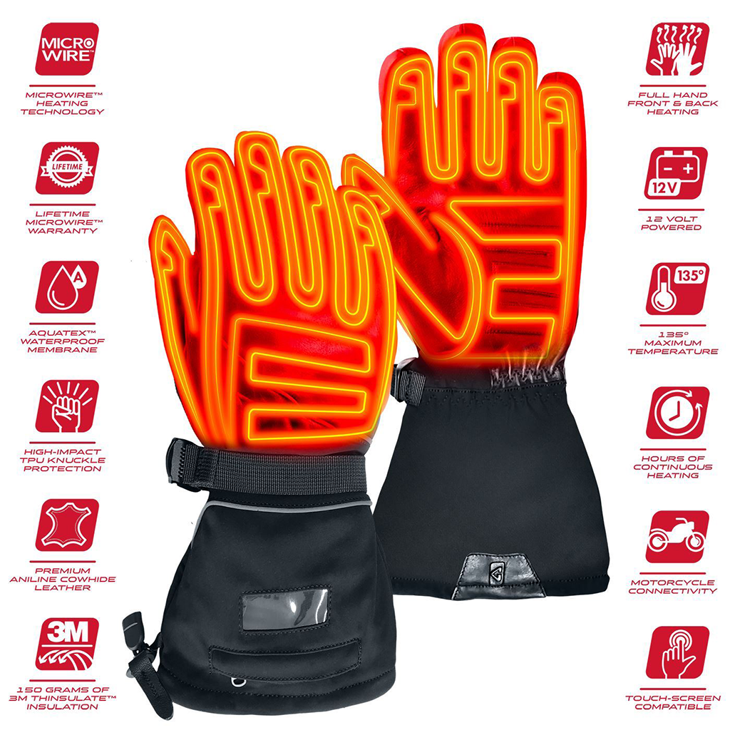 Gerbing GT5 12V Hybrid Heated Motorcycle Gloves