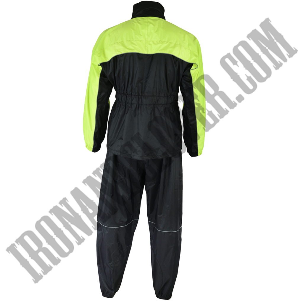 Unisex Rain Suit in Black & Hi-Viz Yellow