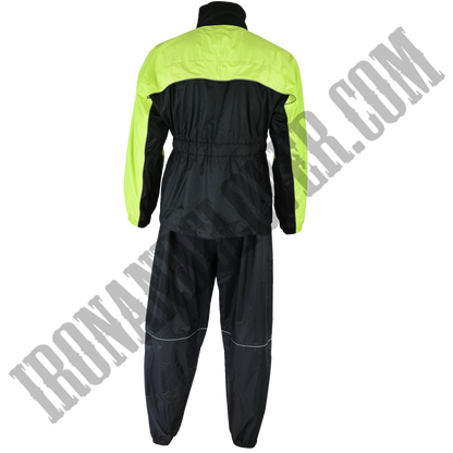 Unisex Rain Suit in Black & Hi-Viz Yellow