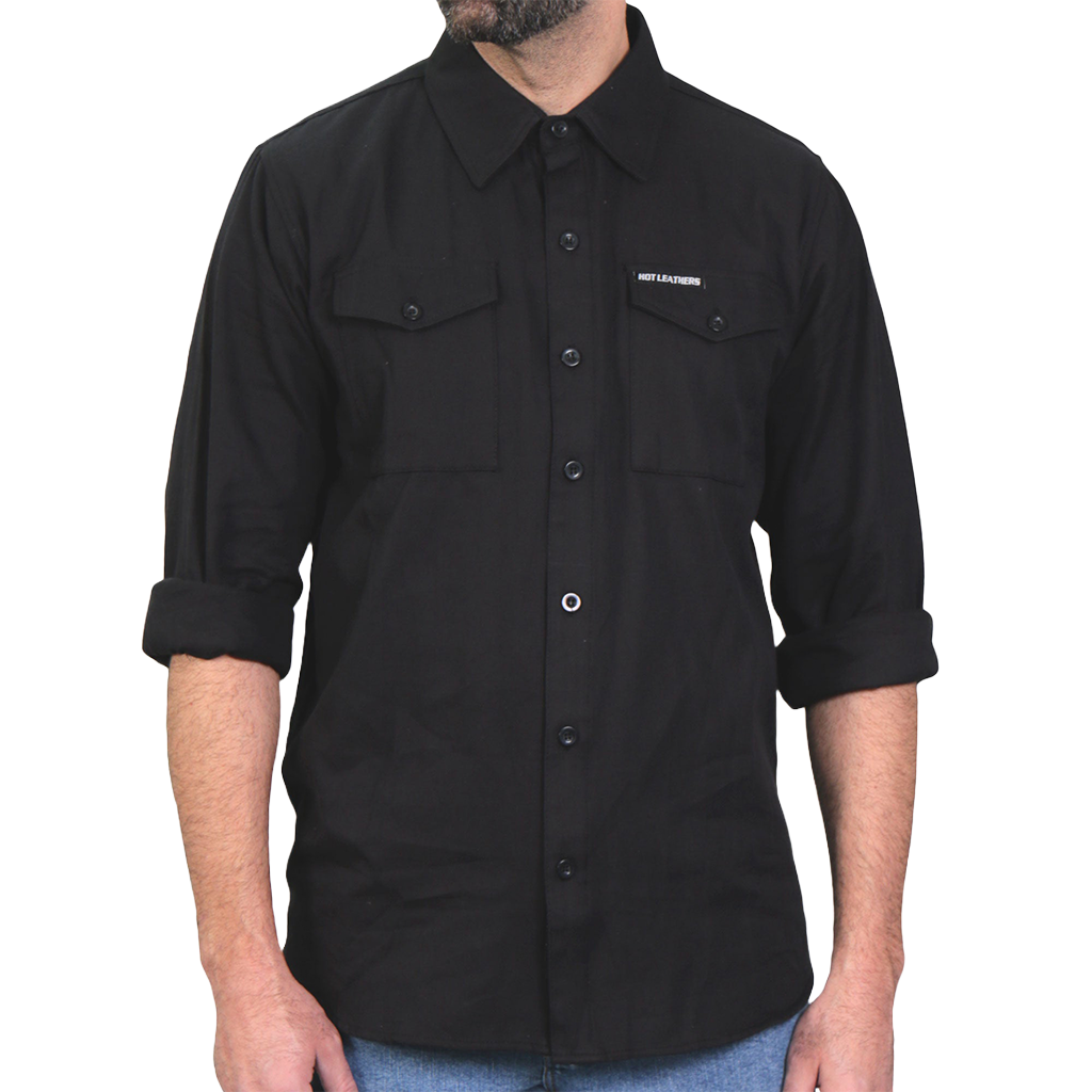 Men's Flannel Shirt in Black