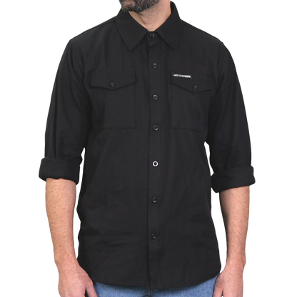 Men's Flannel Shirt in Black