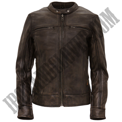 Heritage Collection Distressed Brown Leather Jacket