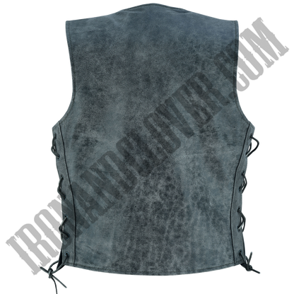 Full Cut Vest with Side Laces in Gray