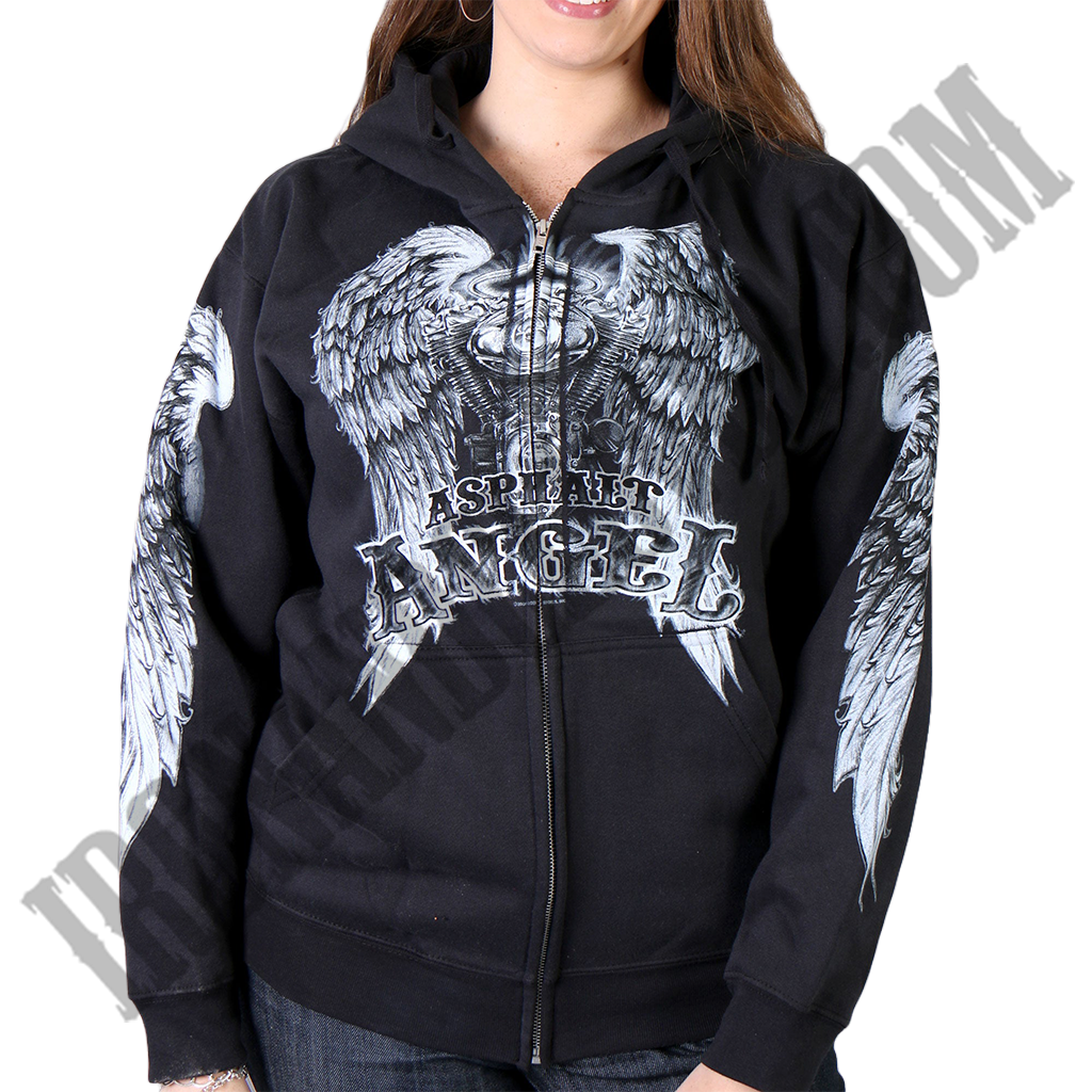 Asphalt Angel Zip Hoodie