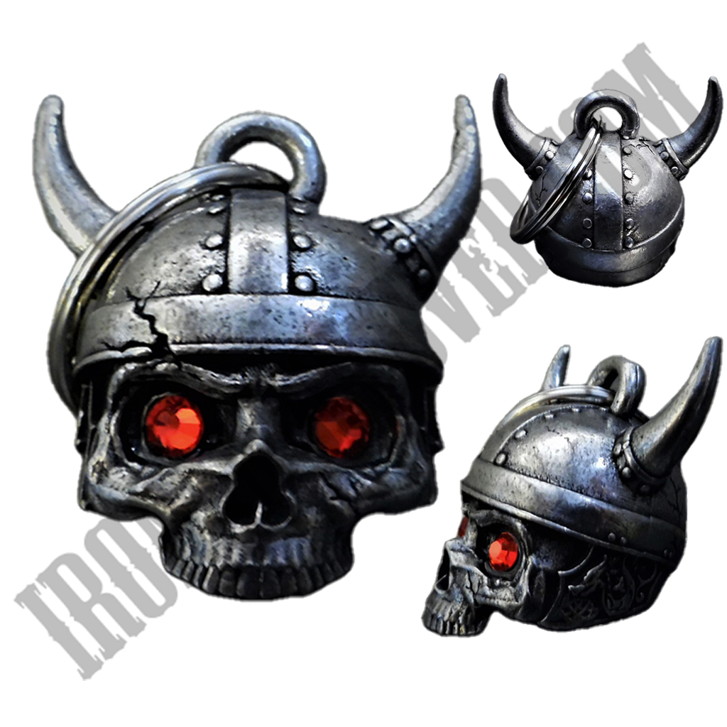 Viking Skull with Ruby Eyes Bell