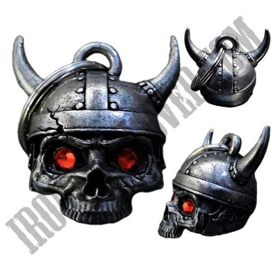 Viking Skull with Ruby Eyes Bell