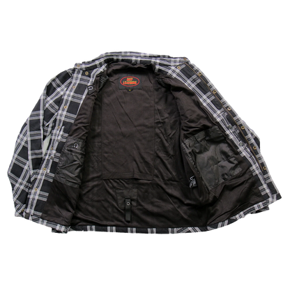 Armored Flannel Jacket in Black & White